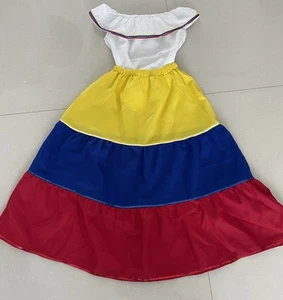 Traje Típico Kolumbien/Ecuador/Venezuela folkloristisches Kleid für Mädchen Größe 14/16 - Bild 1 von 4