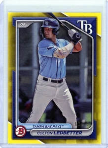 COLTON LEDBETTER - Rays - 2024 Bowman Prospect #BP-124 "Yellow Ledbetter" 60/75 - Picture 1 of 2