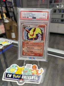 2005 POKEMON EX DELTA SPECIES #108 FLAREON EX-HOLO PSA 9 MINT - Picture 1 of 2