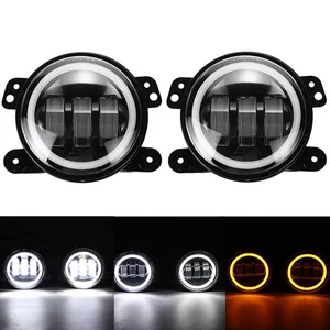 2PCS 4" Inch LED Fog Light Projector Angel Eyes For Dodge Charger 2011-2013 - Foto 1 di 9