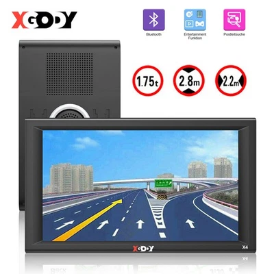 XGODY 9'' GPS Navigationsgerät LKW Navi Navigation EU 52 Länder Karten Bluetooth - Bild 1 von 4