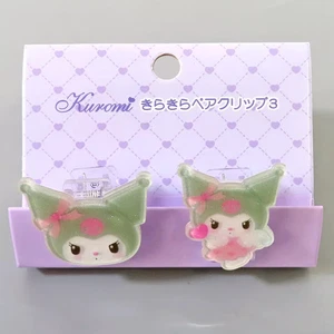 Clip de pelo oficial Kuromi Sparkle Par 3 personajes Sanrio Japón - Imagen 1 de 1