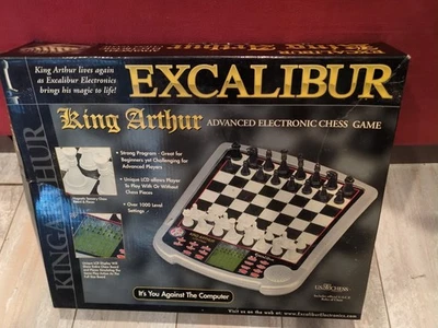 EXCALIBUR KING ARTHUR ADVANCED ELECTRONIC CHESS GAME W DISPLAY - COMPLETE - Image 1 of 2