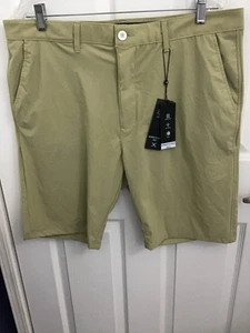 Kenneth Cole Golfshorts leicht feuchtigkeitsableitend Nylon Stretch UPF 50+ khaki 38 neu mit Etikett - Bild 1 von 7