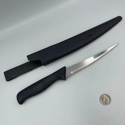 Vintage Stainless Steel Fillet Knife with Hard Plastic Sheath Made In USA - Image 1 of 4