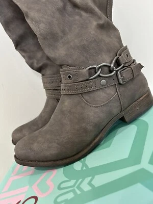 Botas Madeline Niña Mujer 6.5 M Hasta la Rodilla Gris Cremallera Cómpralo Arenisca 53568 Foto 1 de 4