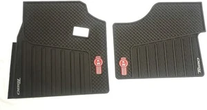 Alfombrillas de goma negras Kenworth T680 OEM con logotipo para KWLOGO680 2013-2020 - Imagen 1 de 1
