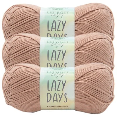 (3 Pack) Lion Brand Yarn 144-123AP Lazy Days Yarn, Taupe - Image 1 of 4