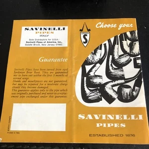Vintage Savinelli pipe catalog vintage broshure Tobacco Smoke Shop Italy - Picture 1 of 24