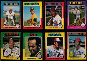 1975 OPC O-Pee-Chee 8 DIFF Baseball Steve Rogers Alou Tovar Rodriguez Greif etc - Picture 1 of 2