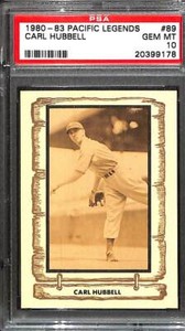 1980 Pacific Legends #89 Carl Hubbell PSA 10 Gem Mint