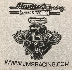 JMS Racing Engines T-Shirt Logo Azienda Grigio con Disegno Hemi Nero - Foto 1 di 4