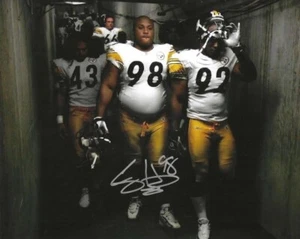 Signed 8x10 CASEY HAMPTON Pittsburgh Steelers photo w/ Show Ticket - Picture 1 of 1