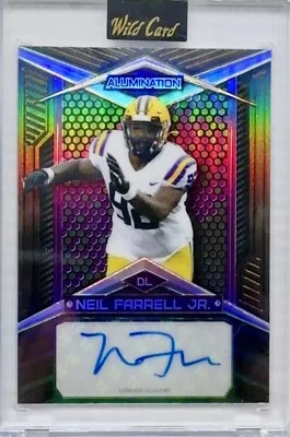 2022 Wild Card Alumination Neil Farrell Jr. Black Rainbow Rookie RC Auto 5/50 - Image 1 of 4