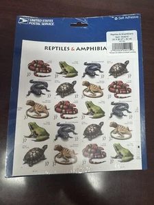 Scott 3814-18, 37 cent, Reptiles & Amphibians, Sheet - Picture 1 of 1