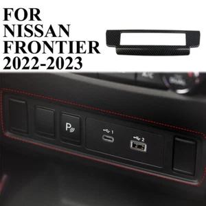 Carbon Fiber Style Center Console Button USB Panel Trim For Nissan Frontier - Picture 1 of 7