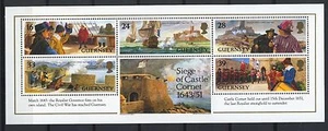 Guernsey 1993, S/S Belagerung der Burg Cornet Anniv. MNH - Bild 1 von 1