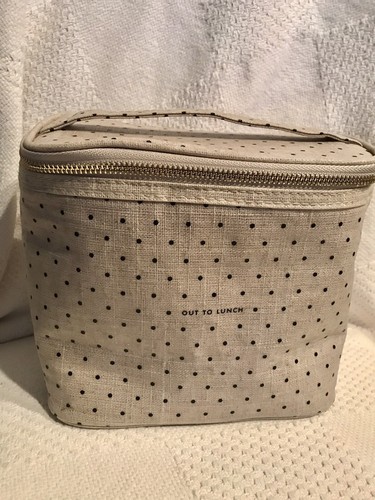 Kate Spade Out To Lunch Tote Borsa Cosmetica Isolata a Pois Lunch Box 8”x7”