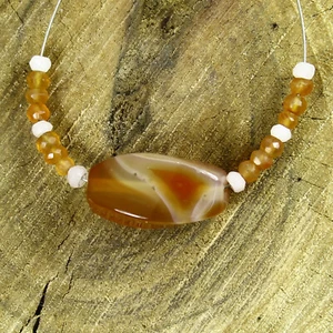 Line Agate Caroline Beads Faceted Briolette Natural Jewelry Loose Gemstone - Picture 1 of 2