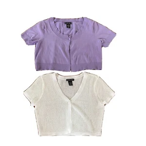 New York and Company set of 2 crop cardigan - Picture 1 of 11