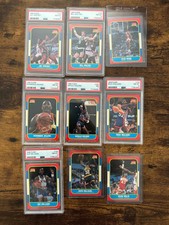 1986 Fleer Basketball Set Break PSA and Ungraded, All Cards Other Than #57
