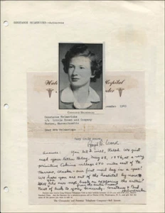 CONSTANCE HELMERICKS - AUTOGRAPH LETTER SIGNED 11/26/1945 - Picture 1 of 1