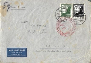 GERMANY - 1937 "WWII Vintage Envelope From BERLIN To BRAZIL" !!!! - Picture 1 of 2
