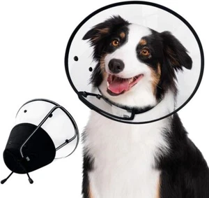 Dog Cone 3 Levels Size Adjustable Pet Recovery Lightweight Cone Collar Anti Lick - Picture 1 of 6