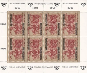 Austria 1991 Yvert 1861 Mini Hoja Sello Día MNH - Imagen 1 de 1