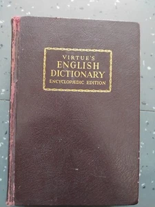 Virtue's English Dictionary Encyclopaedic Edition Illustrated, Leather, 1952 - Imagen 1 de 4