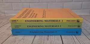 Engineering Materials 1, 2 & 3 (PB, Ashby, Jones) Book Lot - Picture 1 of 13