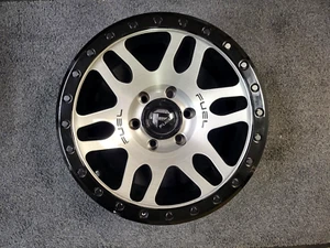 Fuel Recoil Wheel 17x8.5" 6x5.5" Bolt Circle 0 Offset Machined Face Black Ring - Picture 1 of 6