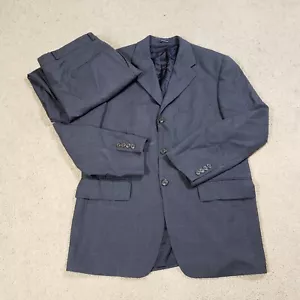 Ralph Lauren Polo University Tuta Uomo 44R 32x30 Navy Finestra Lana *DIFETTO* - Foto 1 di 22