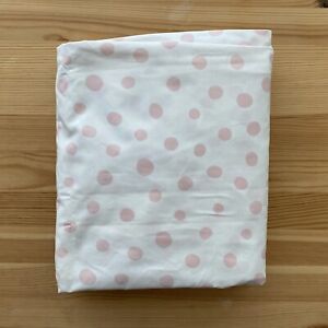 NWT POTTERY BARN KIDS Pink Dot Crib Toddler Bed Fitted Sheet