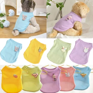 Cute Pet Dog Cat Clothes Summer Puppy T Shirt Clothing Small Dog Chihuahua Vest= - Picture 1 of 21