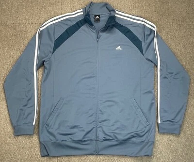 Adidas 3 Stripes Multi Color Men Full Zip Long Sleeve Track Suit Jacket Size 2XL - Image 1 of 4