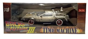BACK TO THE FUTURE 1/18 DELOREAN TIME MACHINE MODELO DE SUN STAR WHITE WALL NEUMÁTICOS - Imagen 1 de 15