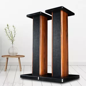 1Pair Wood Column Bookshelf Floor Speaker Stands Home Theater Speaker Bookshelf - Picture 1 of 19