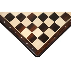 19 inches Large Flat Chess board - Rosewood & Maple Wood - Algebraic Notations - Picture 1 of 7