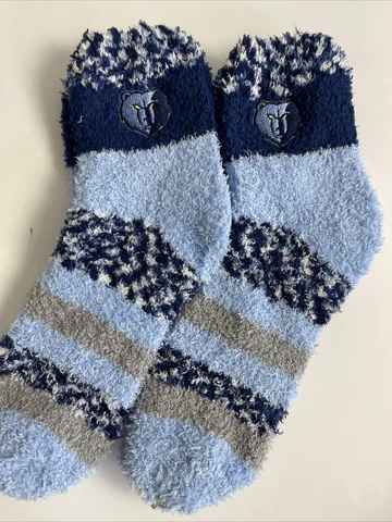 2 PAIR SET! Memphis Grizzlies FBF Women’s Cozy Fuzzy Sleep Socks. OSFM (B1) Cover