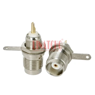 Nut Fixation Antenna Socket Brass TNC Female Jack Adaptor PCB Mount Connector - Image 1 of 4