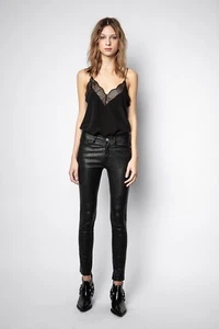 Zadig & Voltaire Leather Phlame Pants Size 34 New $898 - Picture 1 of 5