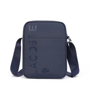 Brand New Men's Lacoste Black Cross Bag - Trendy Stand-Up Design, Perfect Gift - Picture 1 of 9