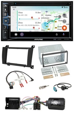 Alpine Bluetooth TMC USB DAB 2DIN Lenkrad Navigation für Mercedes SLK R171 2004- - Bild 1 von 4