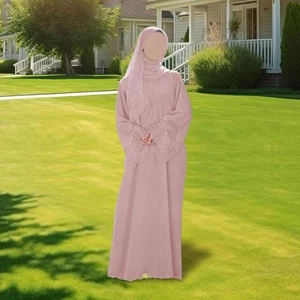 Muslim Robe Outfits Clothing Accessories Muslim Dress Kaftan Robe with Hijab - Picture 1 of 5