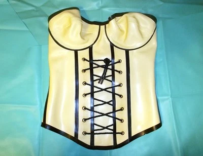 Fetiche 1.0mm Clorado LATEX ACERO DESHUESADO CORSÉ Bustier Cintura Ajustador S Foto 1 de 2