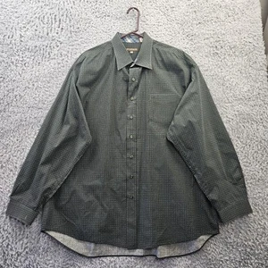 Stetson Cowboy Shirt Men 3XL Green 100% Cotton Geometric Print *Cuff - Picture 1 of 19