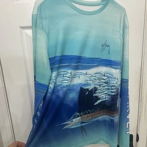 Guy Harvey Herren Langarm Angelhemd Herren Large - Bild 1 von 9