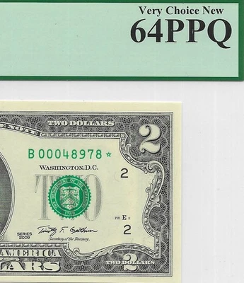 2009 $2 NEW YORK *  STAR * ⭐️. PCGS Very Choice NEW 64 PPQ. Only 128,000 Printed - Image 1 of 3