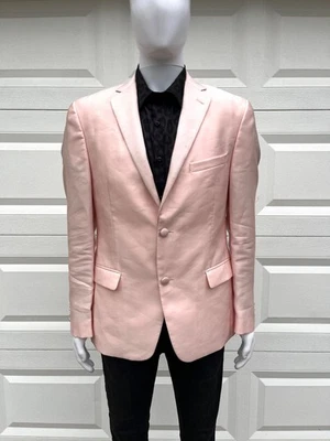 Chaqueta Blazer Esmoquin Rosa Alfani Calce Ajustado 40 Mod Rocker Gótico Punk Elvis Foto 1 de 4